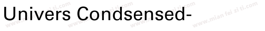 Univers Condsensed字体转换